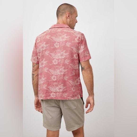NWT - Rails Waimea Floral Short Sleeve Camp Shirt in Lava Lava Rose - Size L - Picture 5 of 7